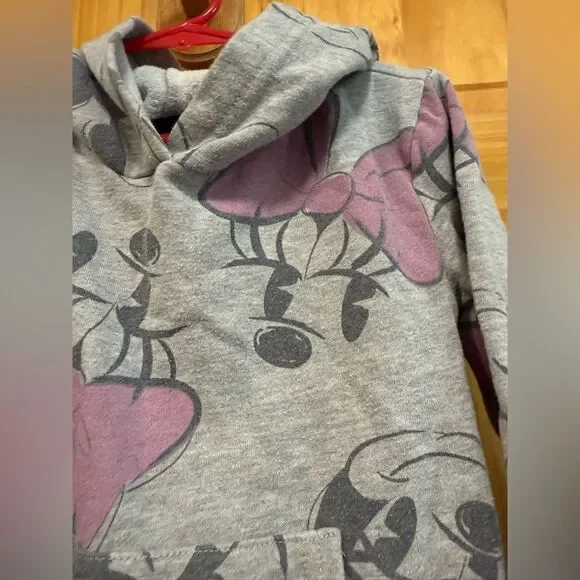 Disney Minnie Mouse size 6x gray and pink hooded dress - Picture 3 of 9